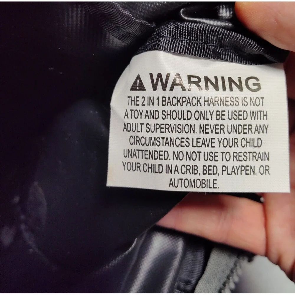 EDDIE BAUER Black Green Kids Hiking Safety Harness Mini‎ Backpack (No Tether)
